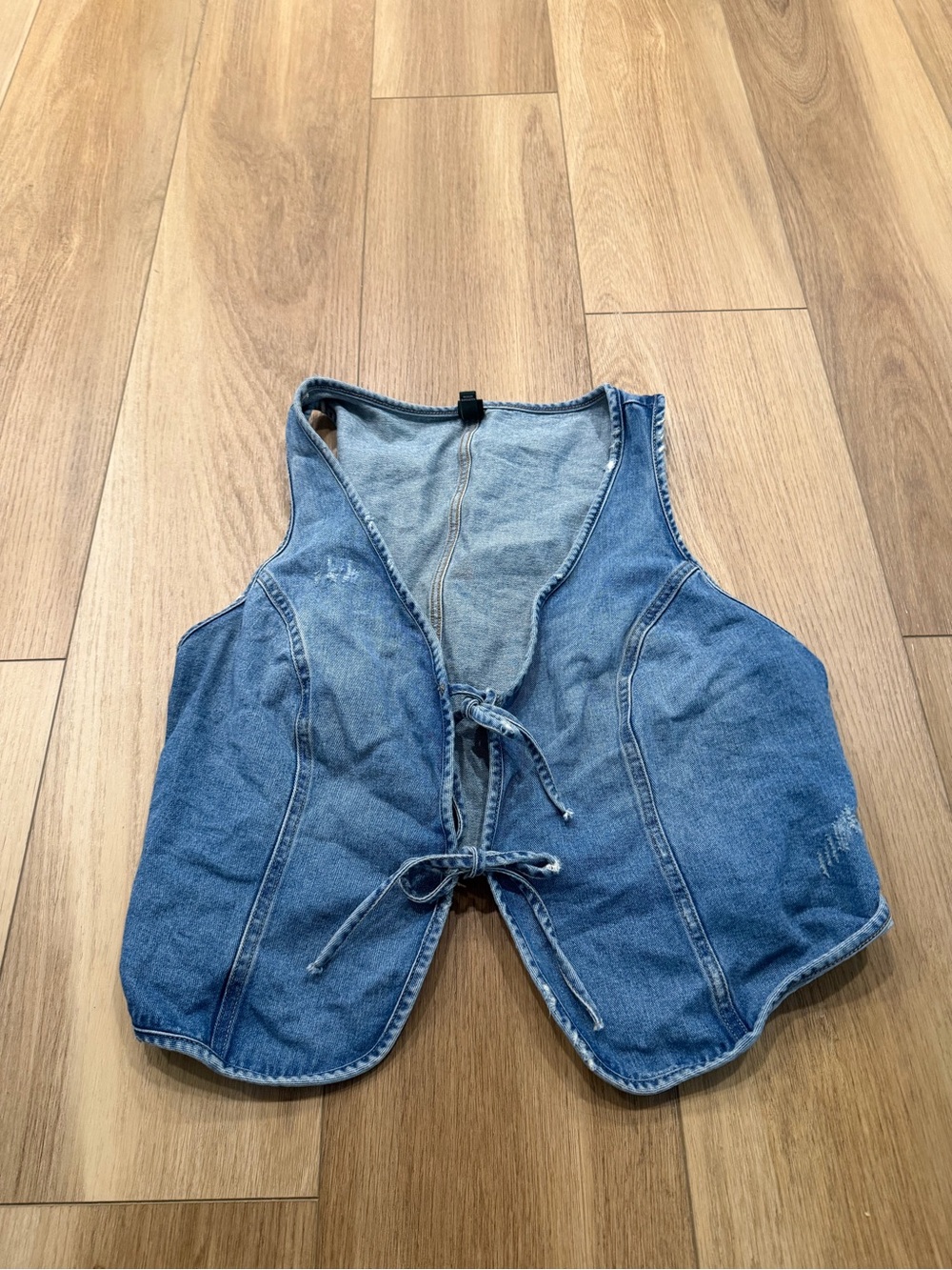 Wild Fable Denim Tie-Front Vest - Blue